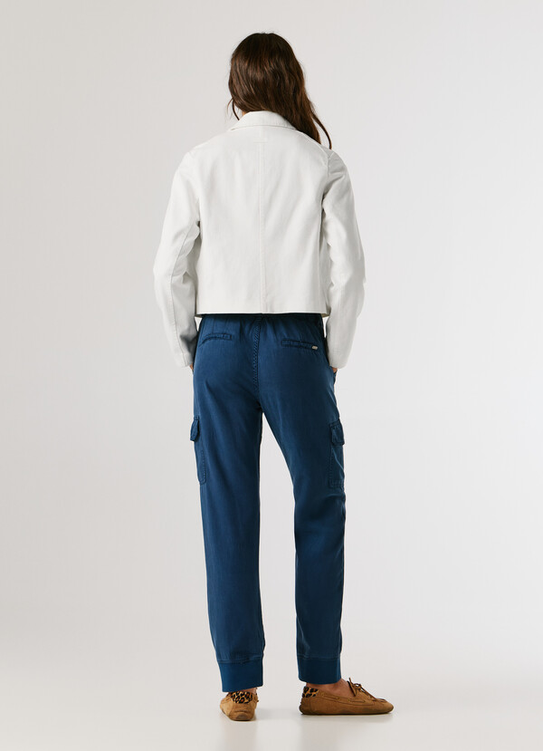 CROPPED FIT TWILL JACKET