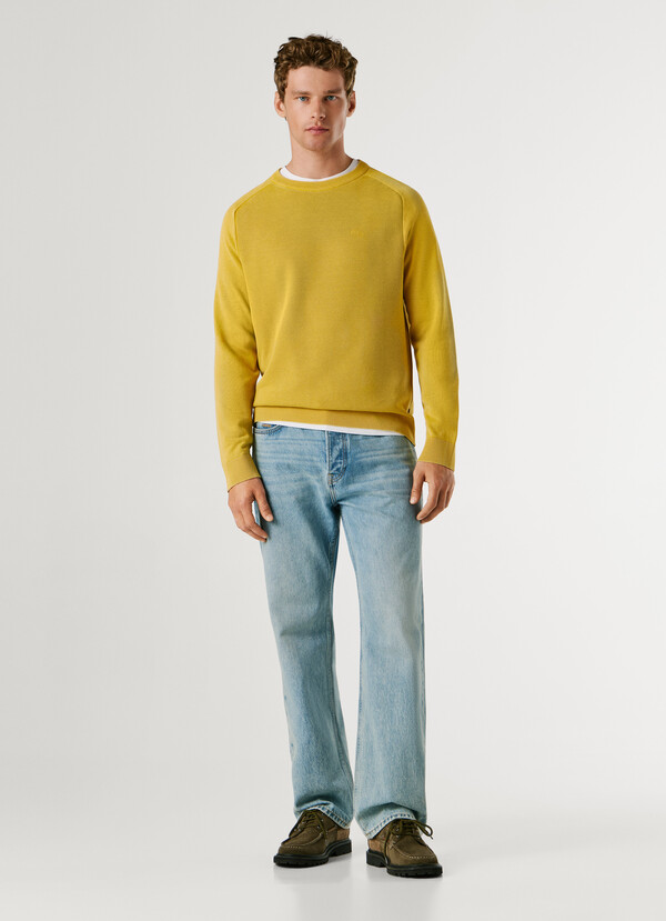 CREW NECK PIQU&Eacute; JUMPER