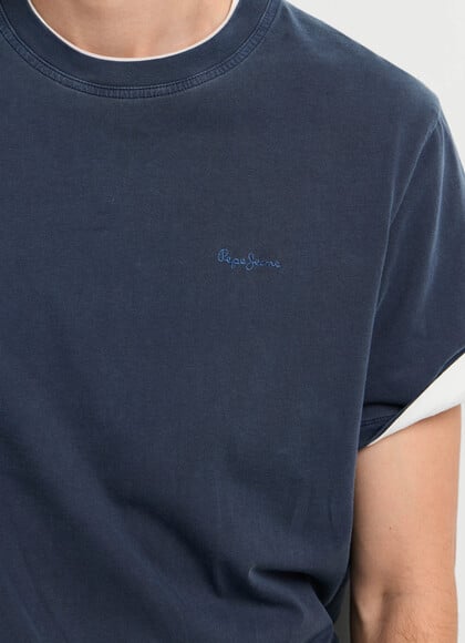 REGULAR FIT T-SHIRT WITH EMBROIDERED LOGO
