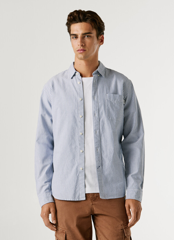 REGULAR FIT STRIPED OXFORD SHIRT