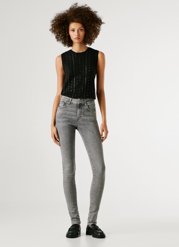 MID-RISE SKINNY FIT JEANS - REGENT