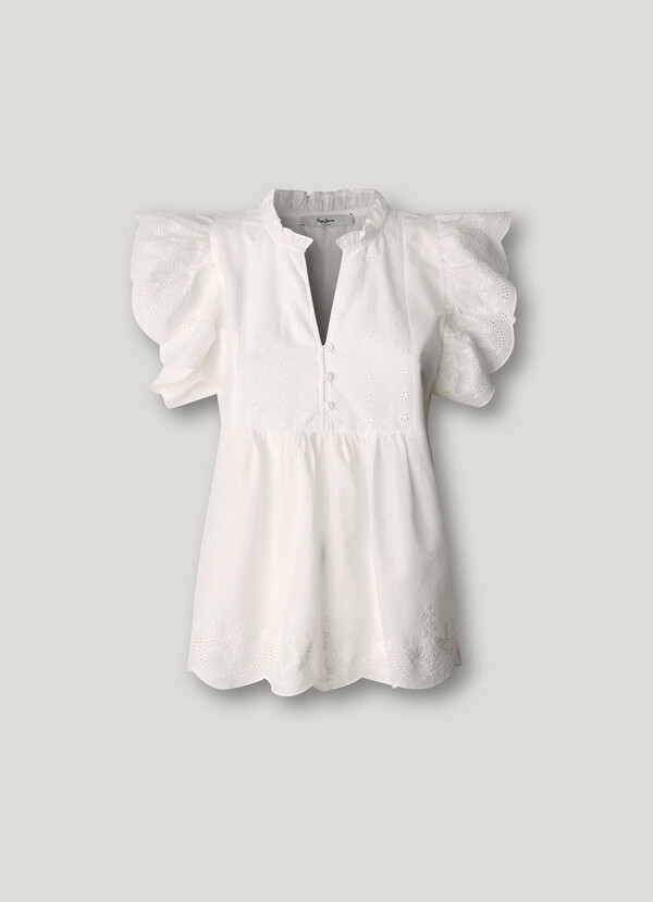 BUTTERFLY SLEEVE FLUID BLOUSE