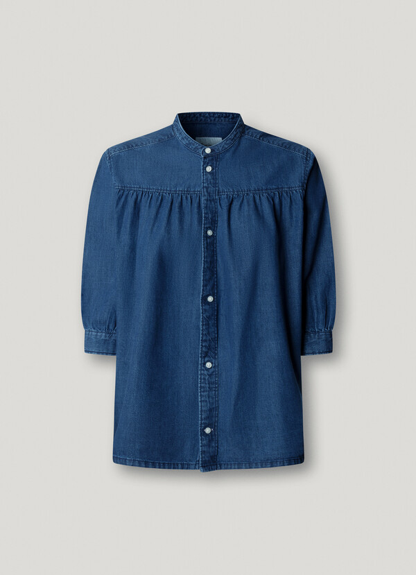 REGULAR FIT DENIM BLOUSE