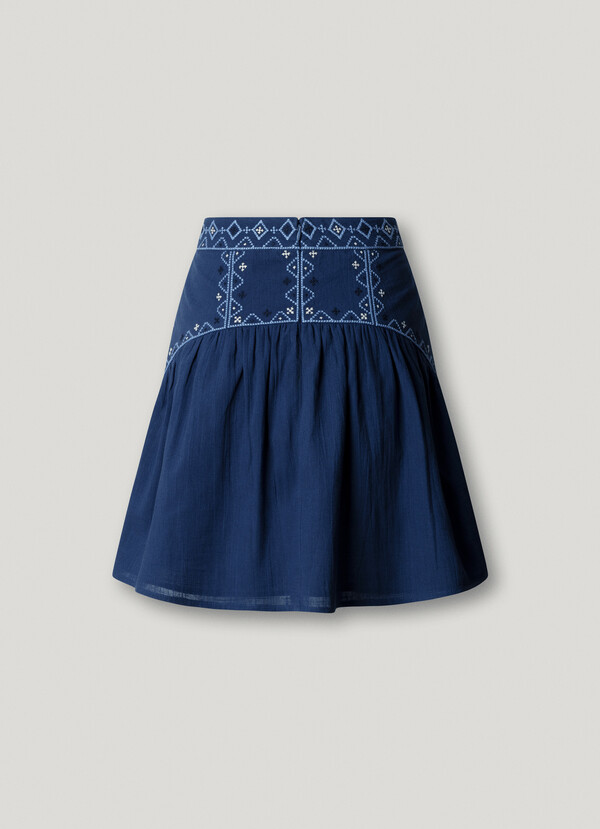 EMBROIDERED DETAIL MINI SKIRT