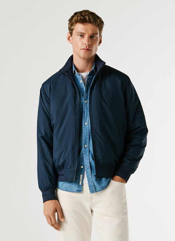 HARRINGTON JACKET WITH HIGH NECK