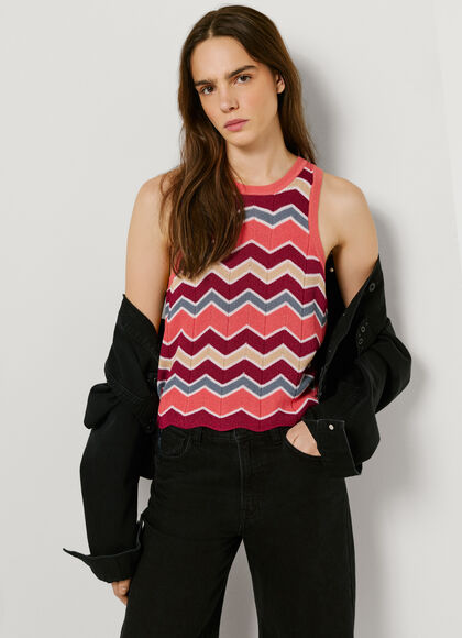SLEEVELESS RIBBED TOP