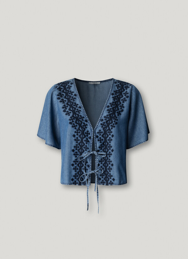 EMBROIDERED DETAILS BLOUSE