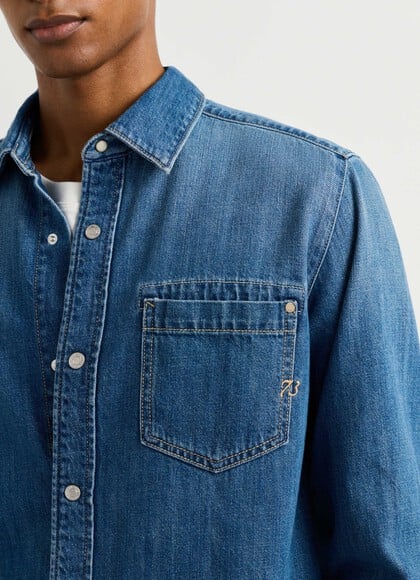 RELAXED FIT DENIM OVERSHIRT