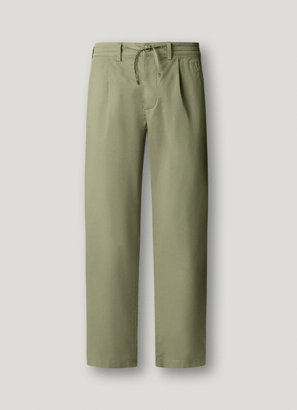 RELAXED FIT POPLIN CHINOS