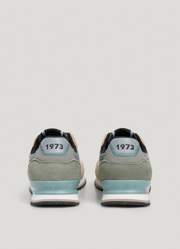 LONDON - LEATHER TRAINERS WITH SUEDE DETAILS 