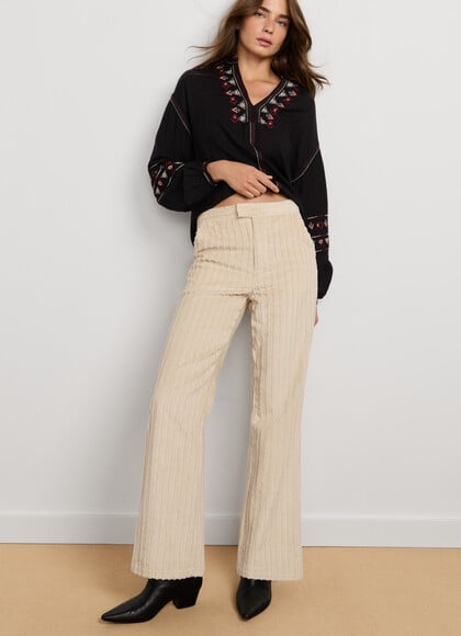 STRAIGHT FIT CORDUROY TROUSERS