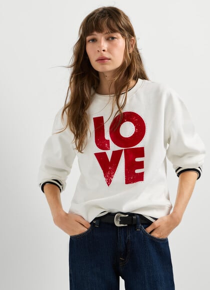 PRINTED CREW NECK SWEATSHIRT
