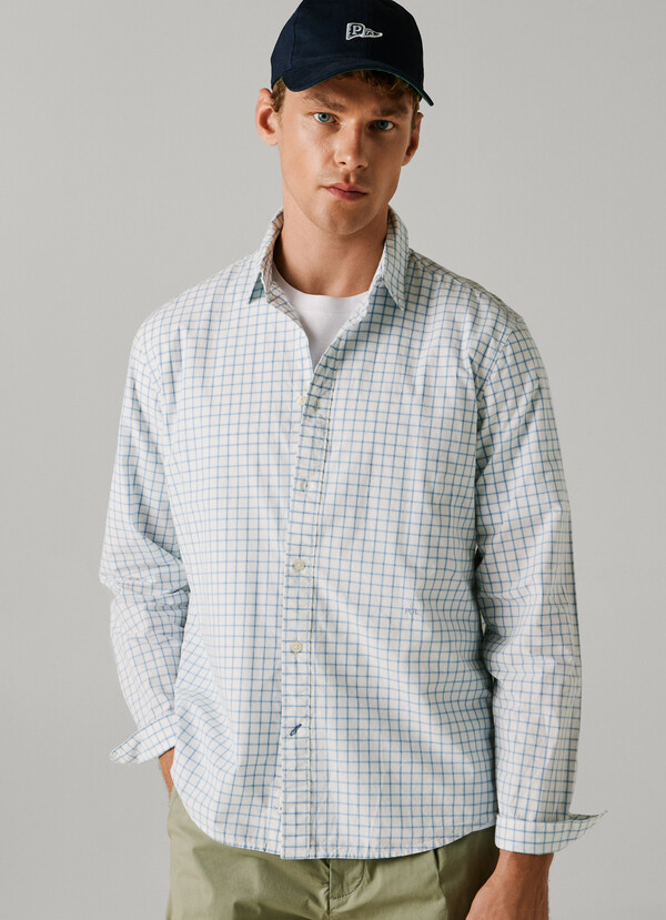 REGULAR FIT CHECKED POPLIN SHIRT