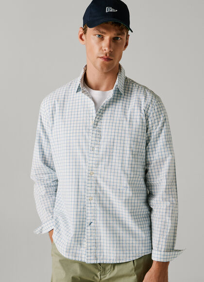 REGULAR FIT CHECKED POPLIN SHIRT