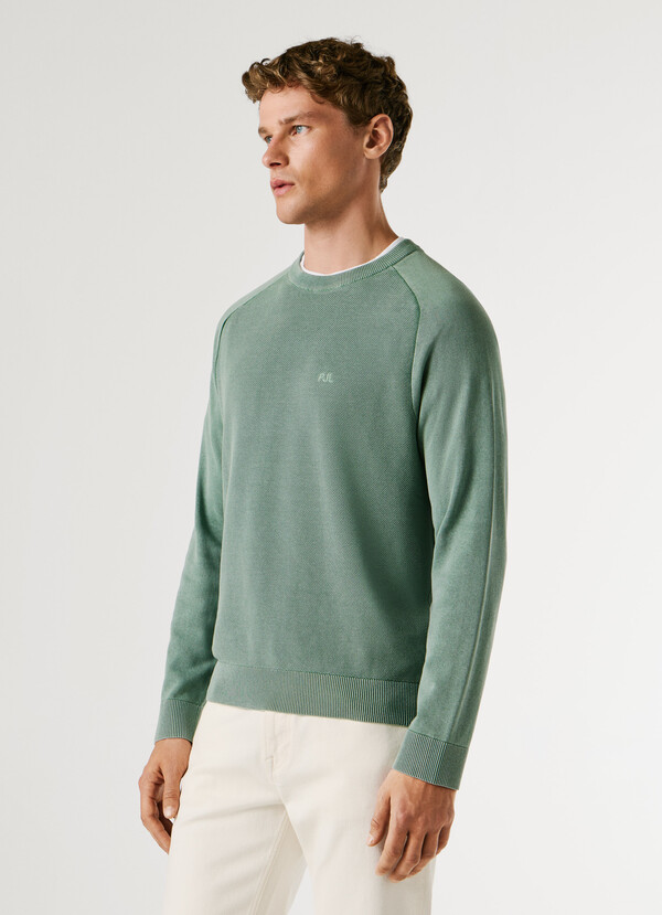 CREW NECK PIQU&Eacute; JUMPER