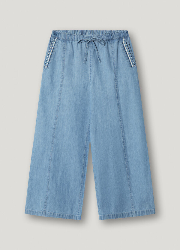 WIDE DENIM TROUSERS