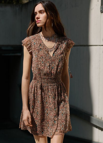 FANTASY PRINT MINI DRESS