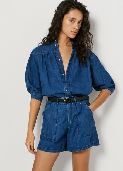 REGULAR FIT DENIM SHORTS