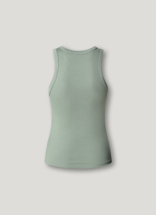 SLEEVELESS RIBBED TOP