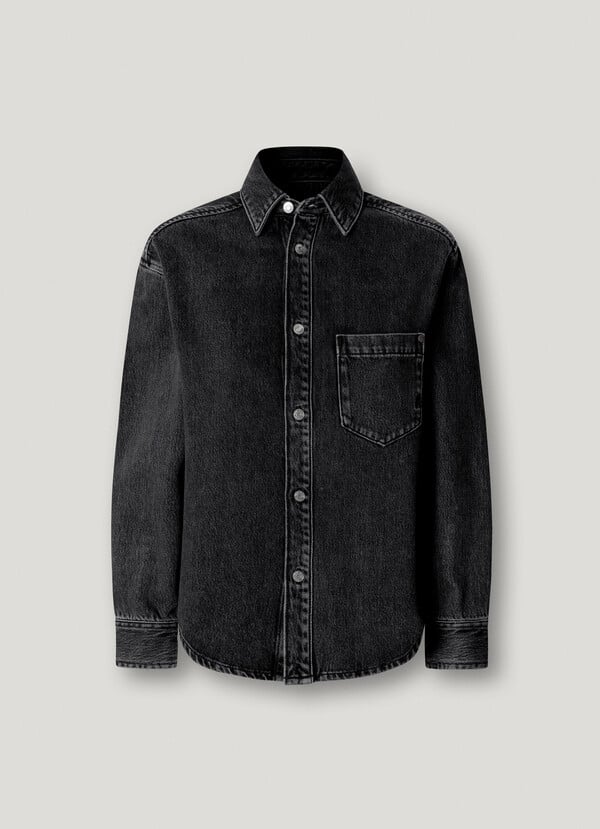 RELAXED FIT DENIM OVERSHIRT