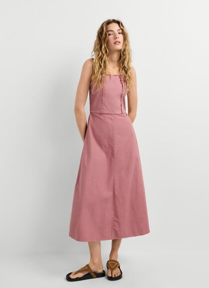 GARMENT DYED MIDI DRESS