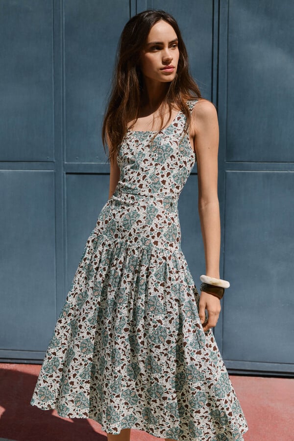 FLORAL PRINT MAXI DRESS