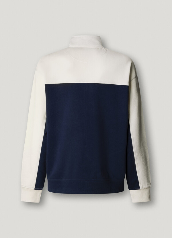 HIGH NECK HALF-ZIP SWEATSHIRT