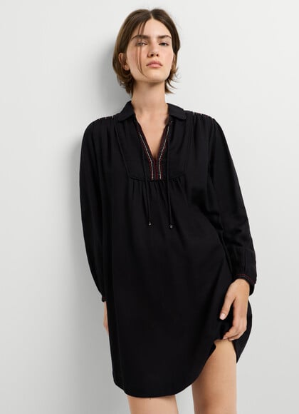 SHIRT COLLAR MINI DRESS