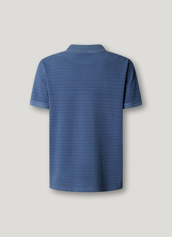 STRIPED PIQUE POLO SHIRT