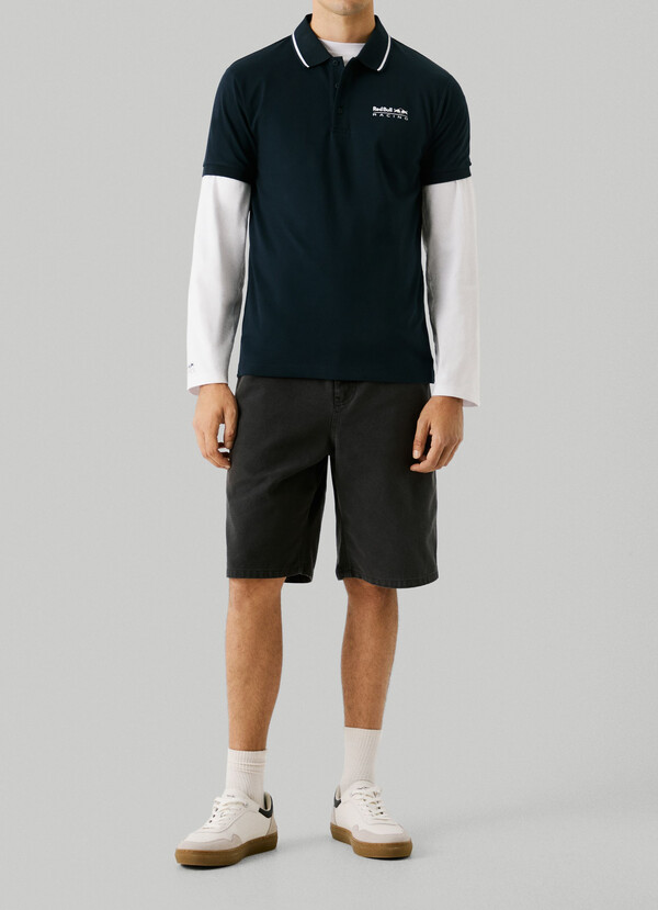 PRINTED LOGO PIQUE POLO SHIRT