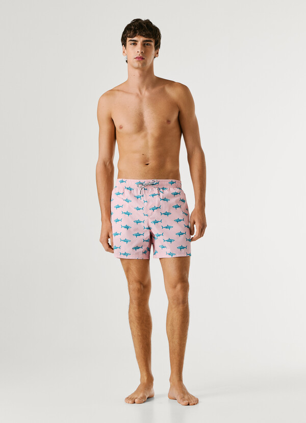 SWIM SHORTS WITH SHARK PRINT