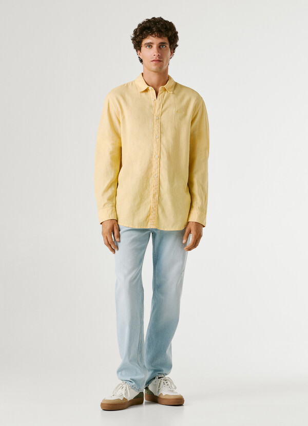 REGULAR FIT GARMENT DYED SHIRT