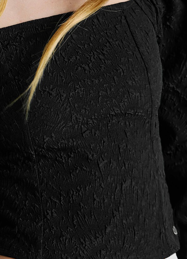 CROPPED FIT JACQUARD TOP