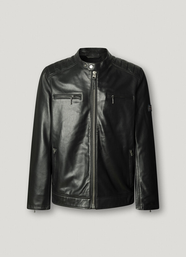 LEATHER BIKER JACKET