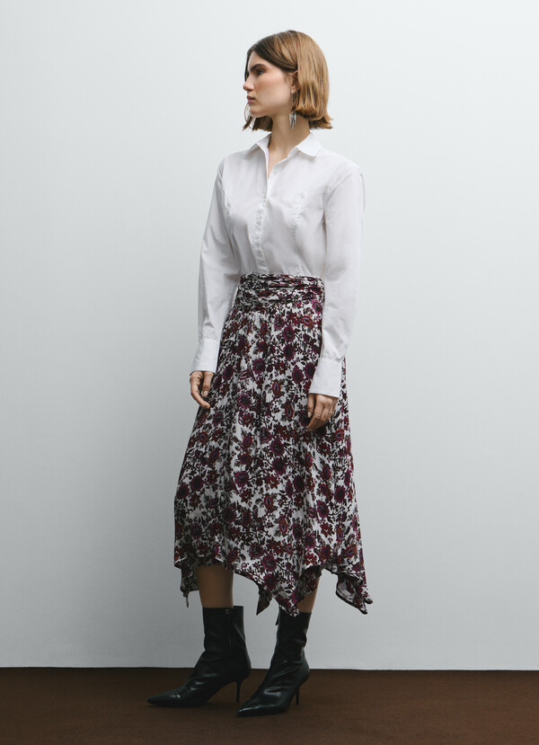 FLORAL PRINT MAXI SKIRT