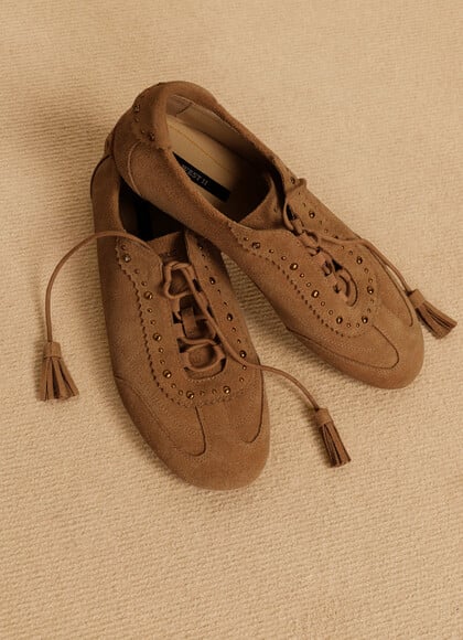 SUEDE SHOES WITH STUDS