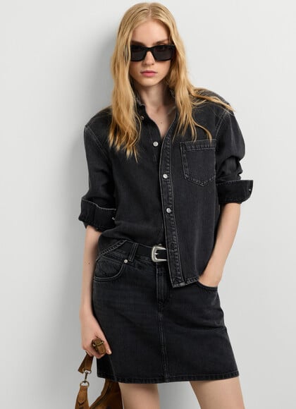 RELAXED FIT DENIM OVERSHIRT