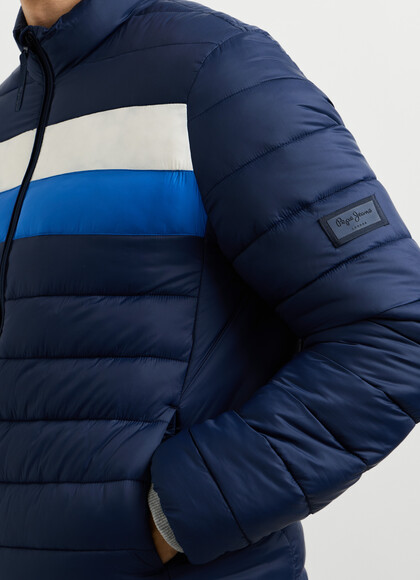 COLOR BLOCK PADDED PUFFER JACKET