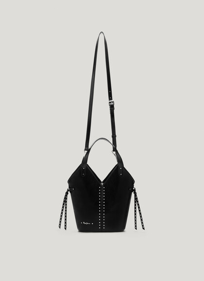 LEATHER EFFECT SHOULDER BAG