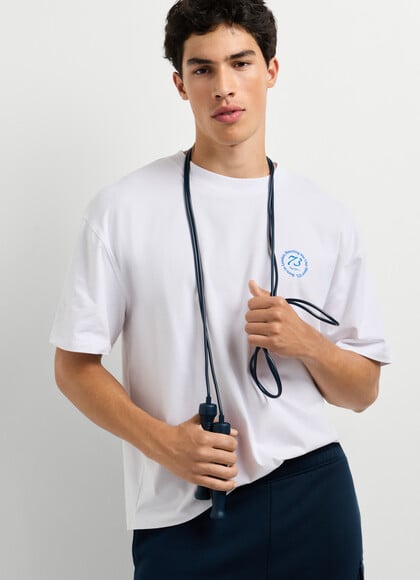 CASUAL FIT LOGO PRINT T-SHIRT