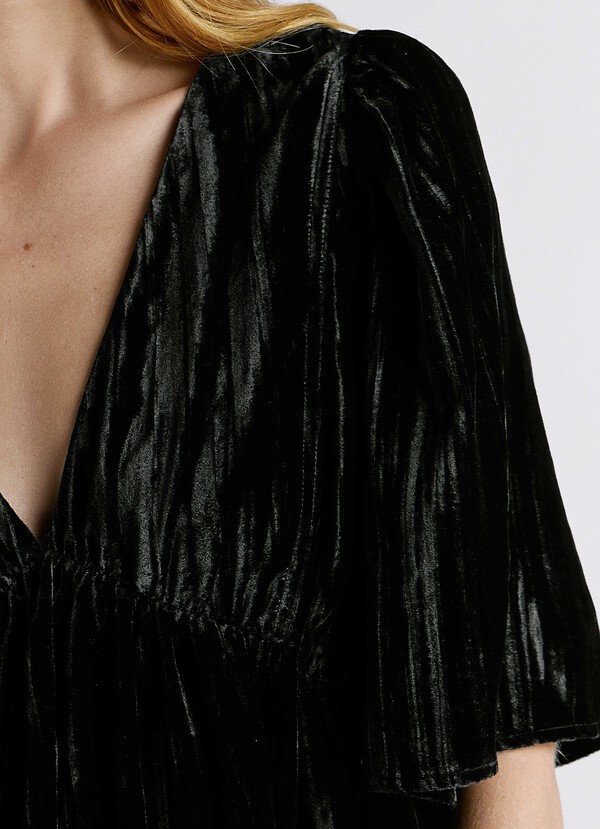 SHORT VELVET DRESS