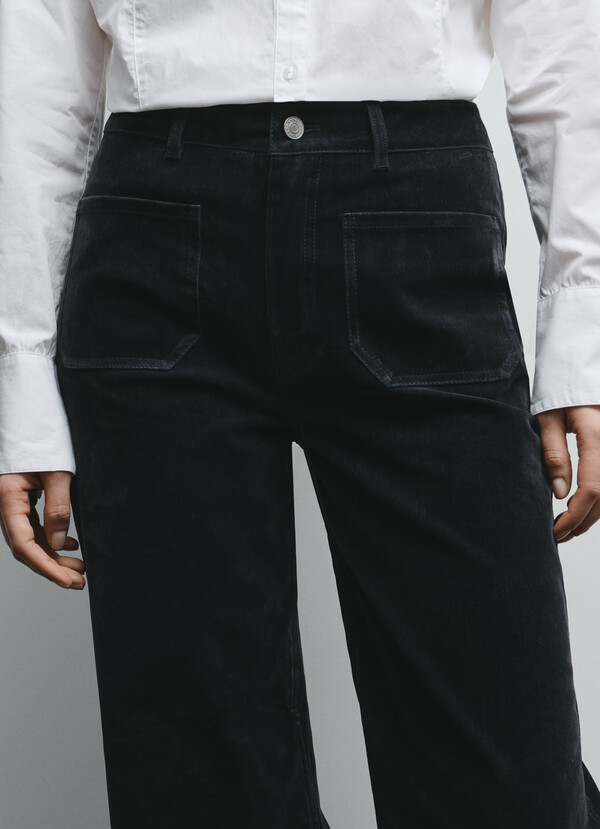 WIDE VELVET TROUSERS