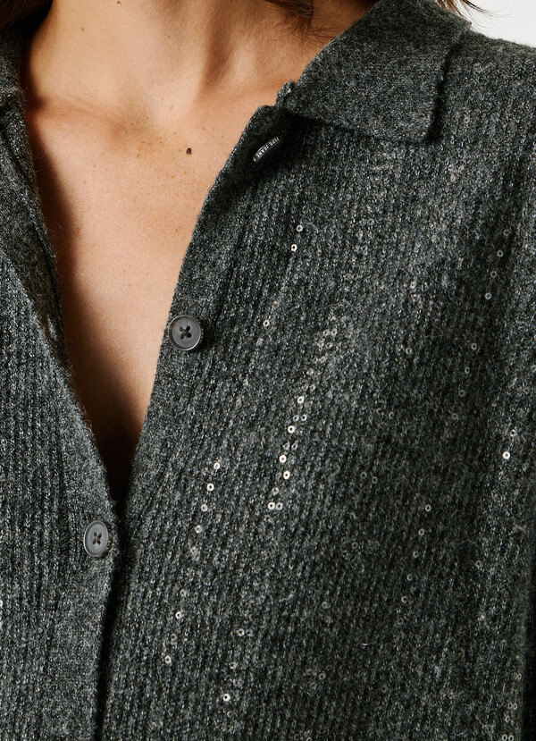 KNIT CARDIGAN WITH SEQUINS