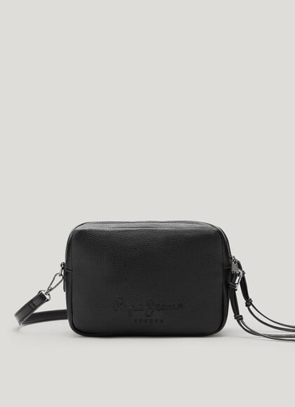 LEATHER EFFECT SHOULDER BAG