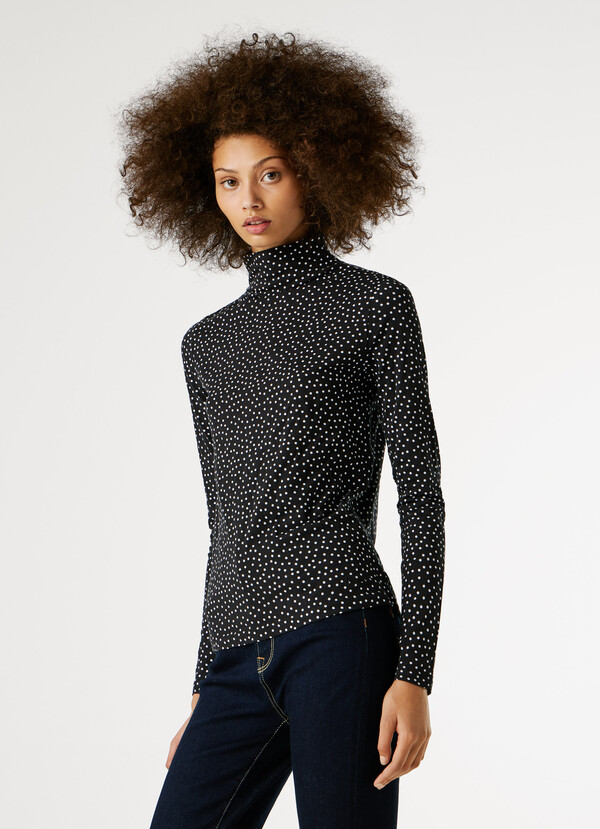 POLKA DOT PRINT T-SHIRT