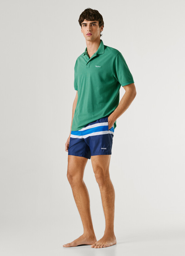 COLOR BLOCK SWIM SHORTS