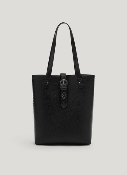 LEATHER EFFECT TOTE BAG