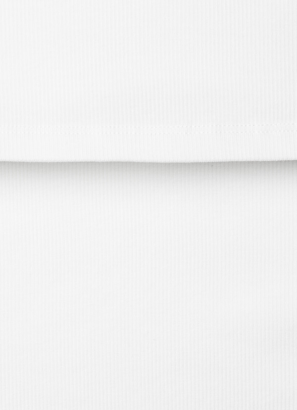 RIBBED LOGO PRINT T-SHIRT