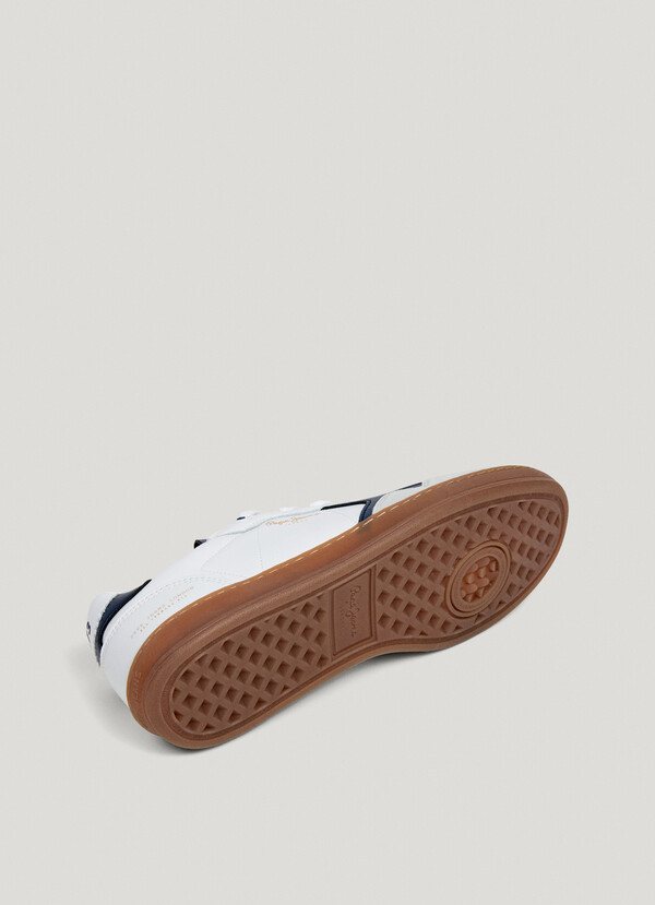 LEATHER TRAINERS WITH CUPSOLE SOLE - BALL