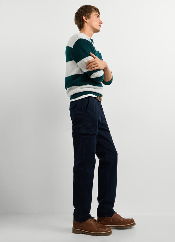 SLIM FIT CARGO TROUSERS